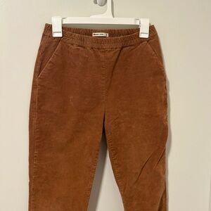 Corduroy Pull-On Pants in Brown